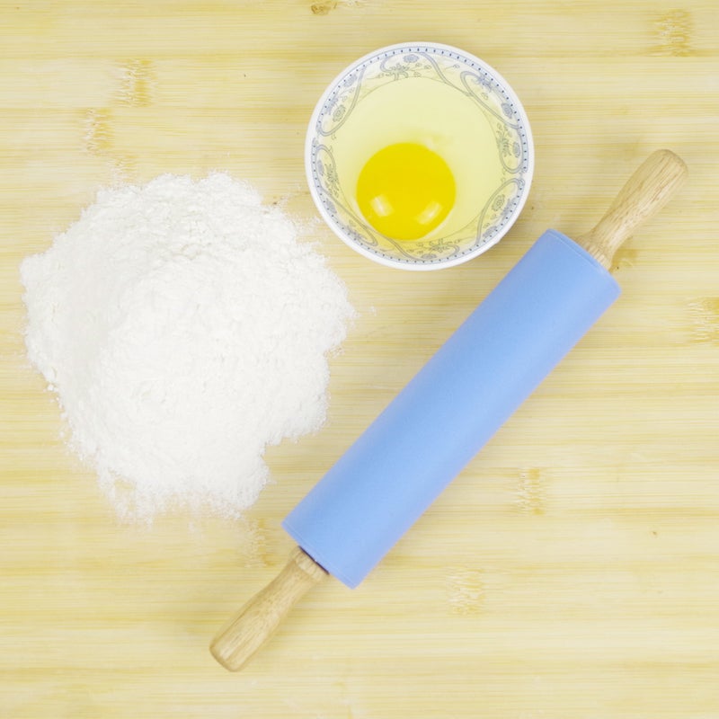 Remeel Silicone Rolling Pin for Baking Non-stick Rolling Pin Dough Roller Wooden Handle Kitchen Accessories Pastry Roller - Image 2